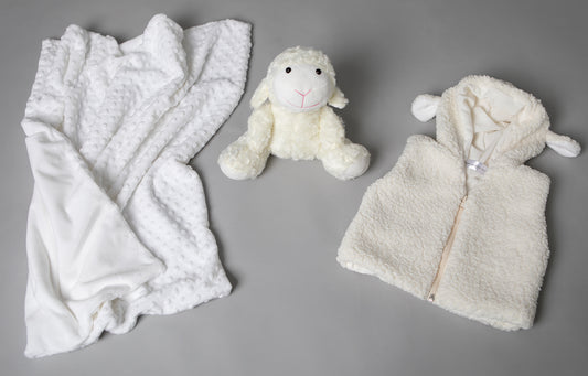 Harper Ivory Plush Sherpa Set