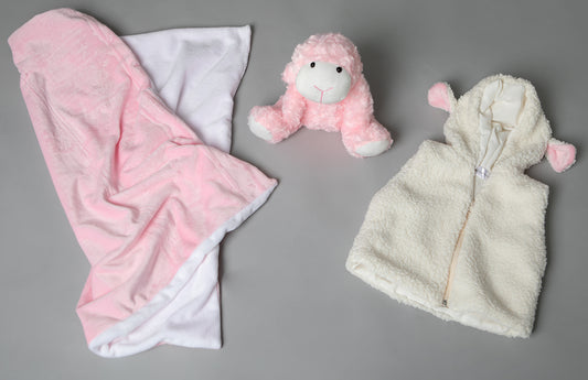 Lily Pink Plush Sherpa Set